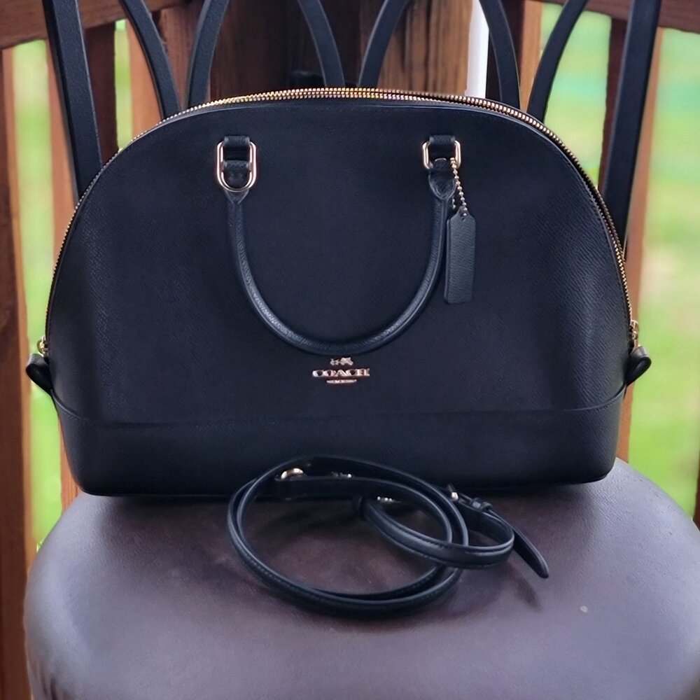 Coach Sierra Satchel F37218 – Crossgrain Leather – Black – NWT